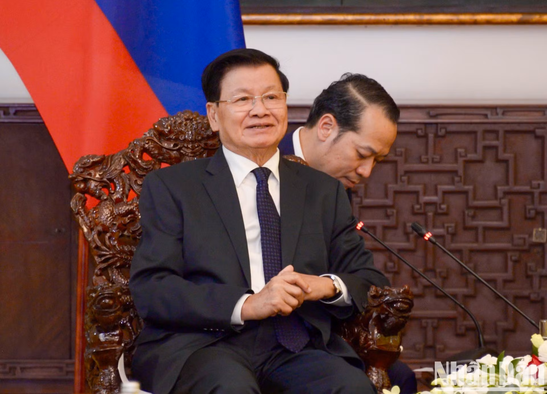 El secretario general del Partido Popular Revolucionario y presidente de Laos, Thongloun Sisoulith.