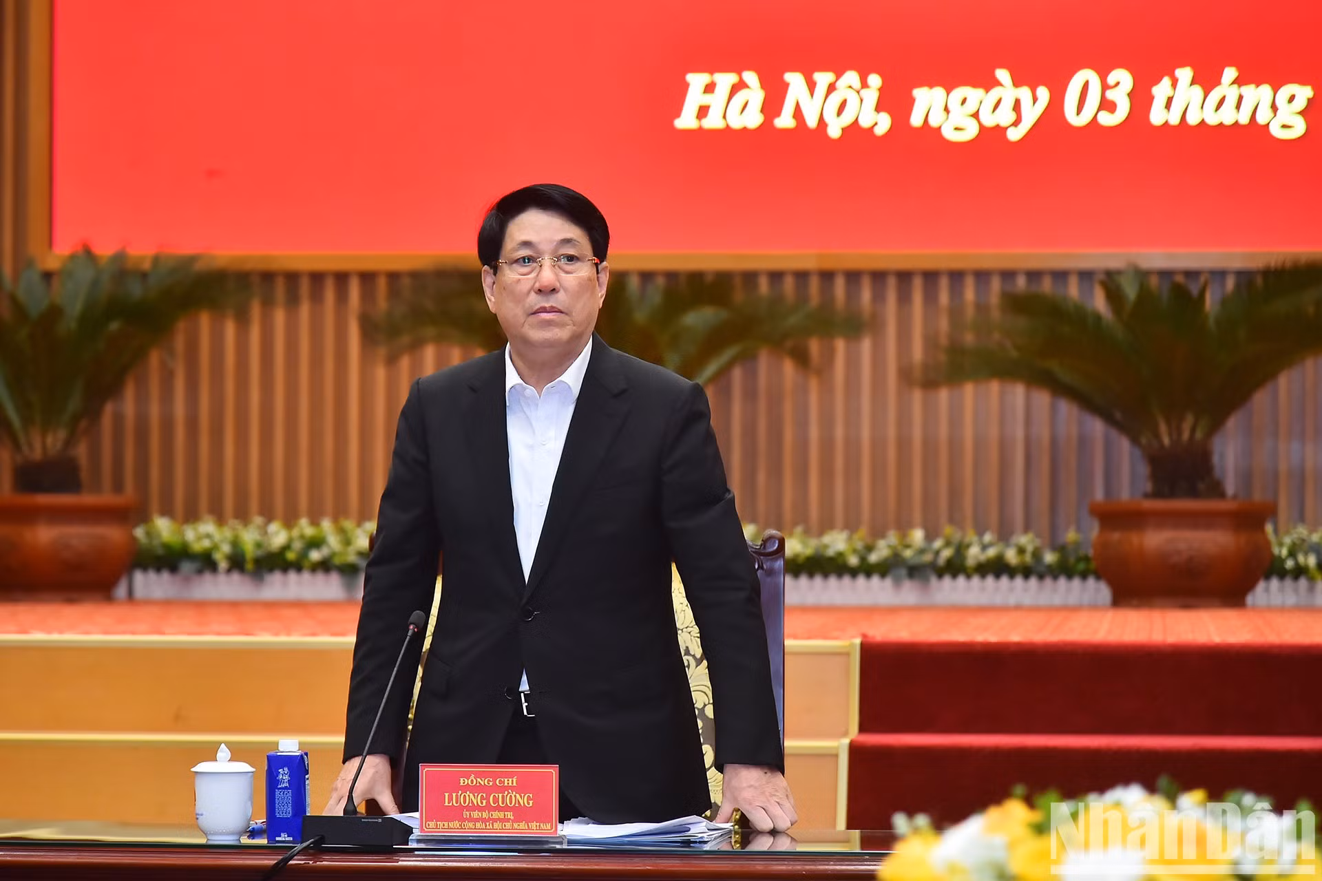 El presidente Luong Cuong pronuncia directrices.