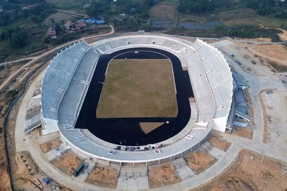 El estadio de Thai Nguyen visto desde lo alto.