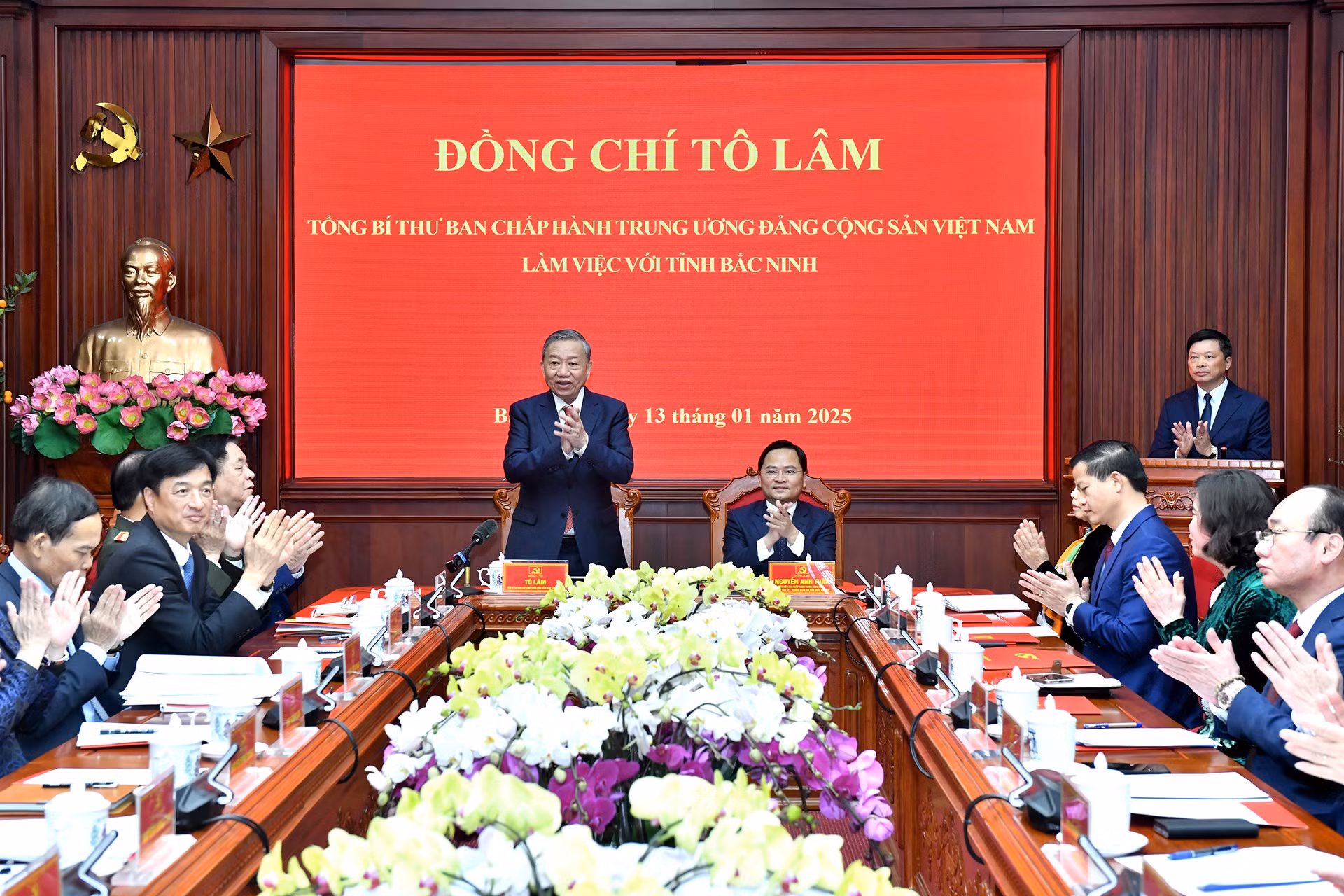 El secretario general del PCV, To Lam, realiza una visita de trabajo a Bac Ninh.