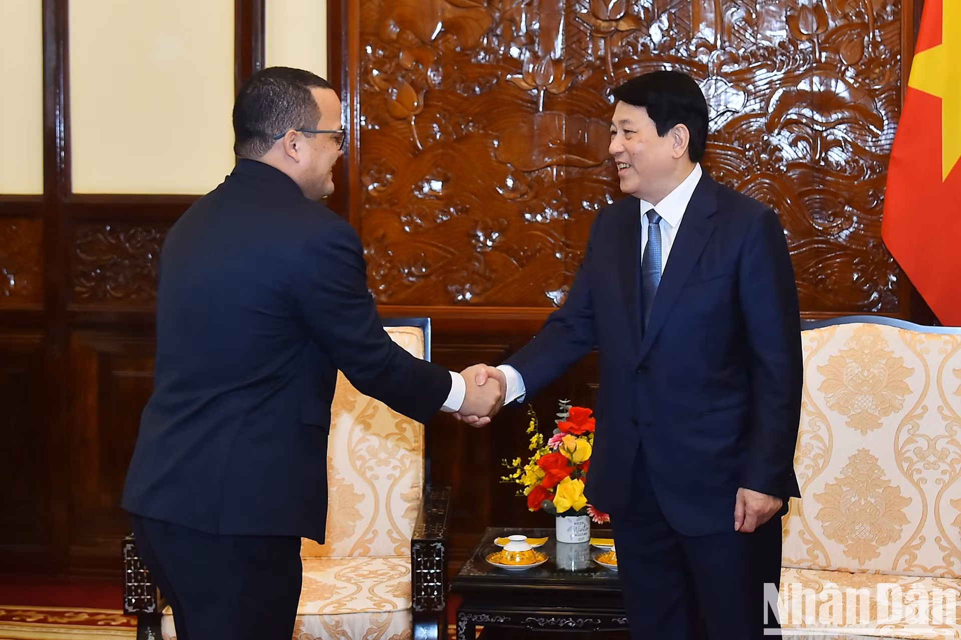 El presidente Luong Cuong recibe al embajador de la República Dominicana en Vietnam, Jaime Francisco Rodríguez.