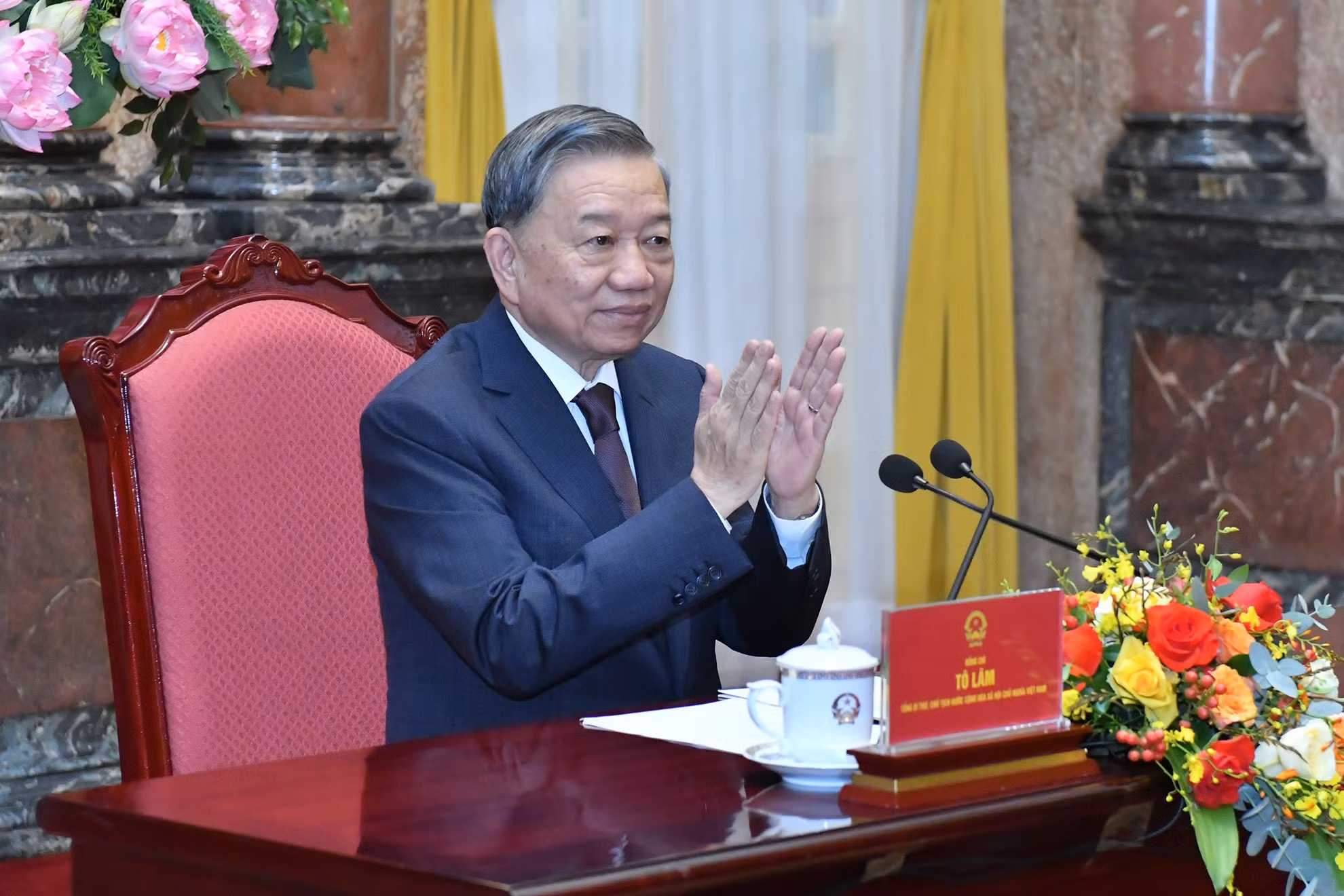 El máximo dirigente vietnamita en la cita.