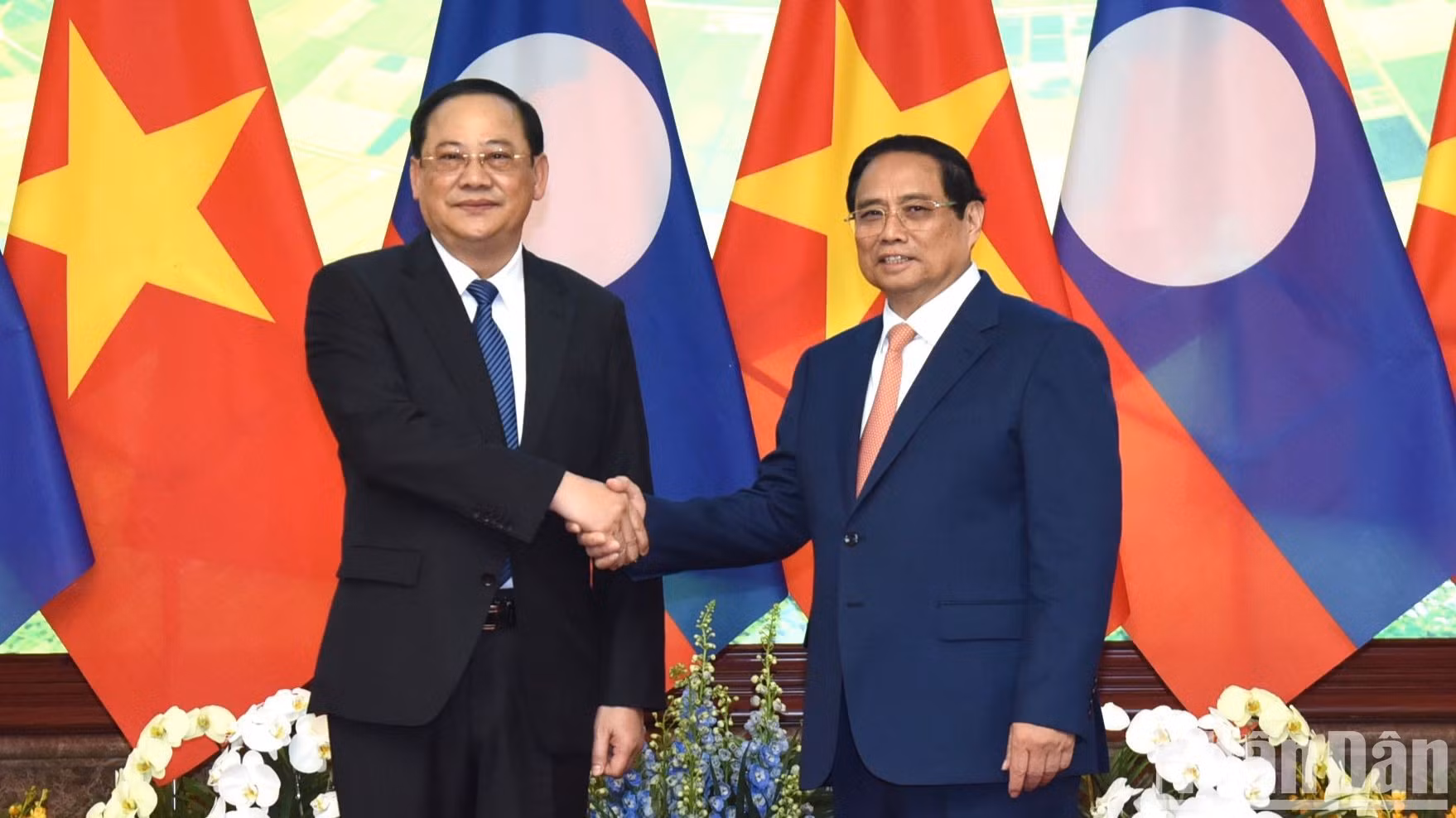 [Foto] Premier vietnamita se reúne con su homólogo laosiano