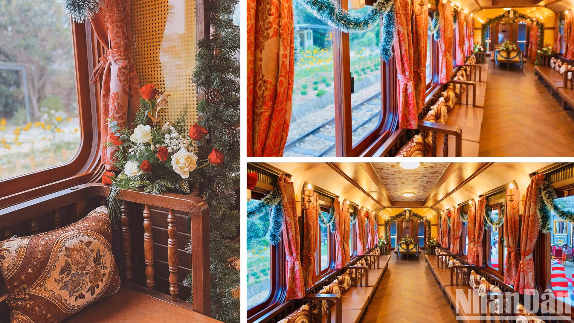 Los habitáculos están decorados con elegantes pinturas y hay 36 asientos a ambos lados.