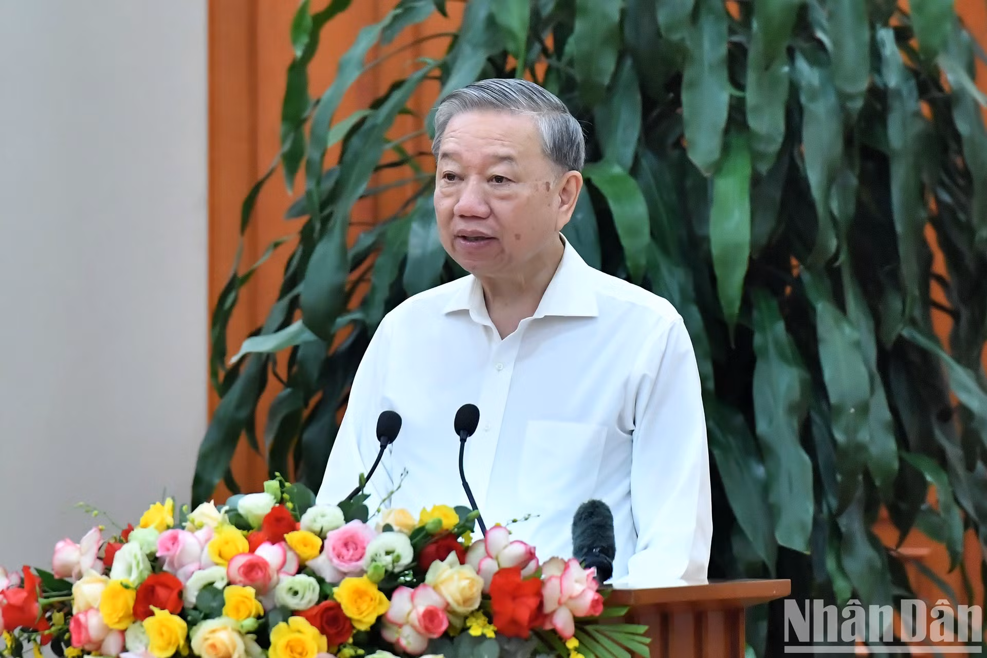 El máximo dirigente partidista vietnamita habla en la cita.