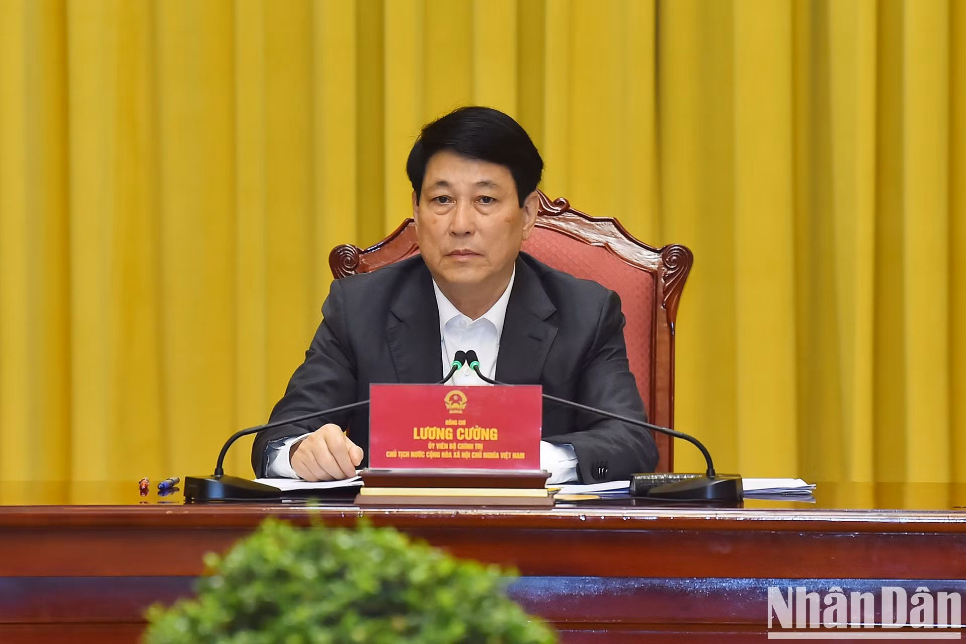 El presidente vietnamita, Luong Cuong, preside la cita. El presidente vietnamita, Luong Cuong, preside la cita.