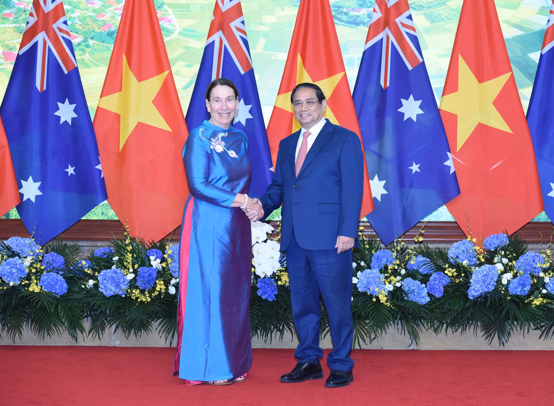 [Foto] Premier vietnamita se reúne con presidenta del Senado australiano
