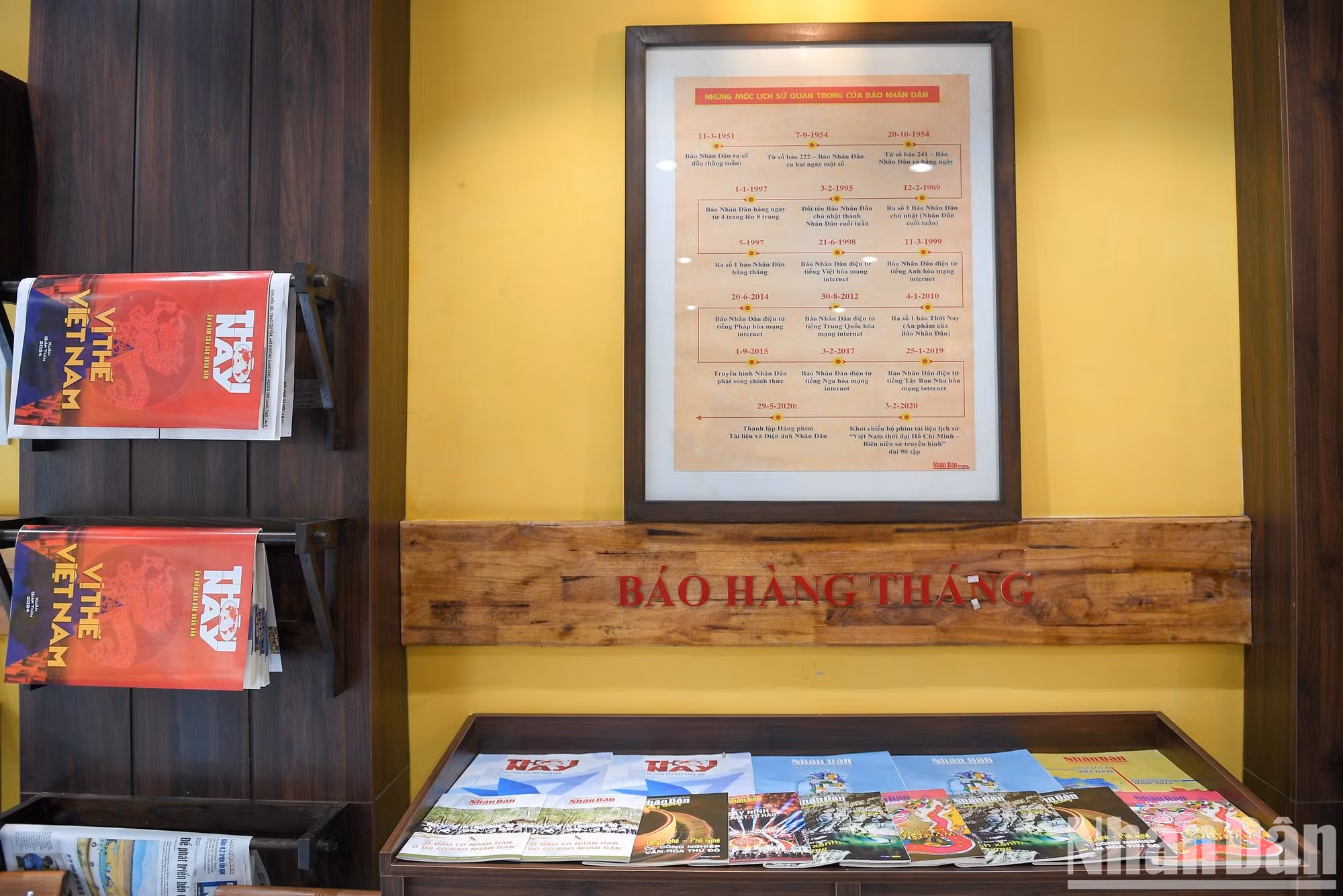 La sala de exposición en la sede de Nhan Dan incluye publicaciones y documentos importantes del rotativo. El lugar estará abierto de forma gratuita a los ciudadanos.