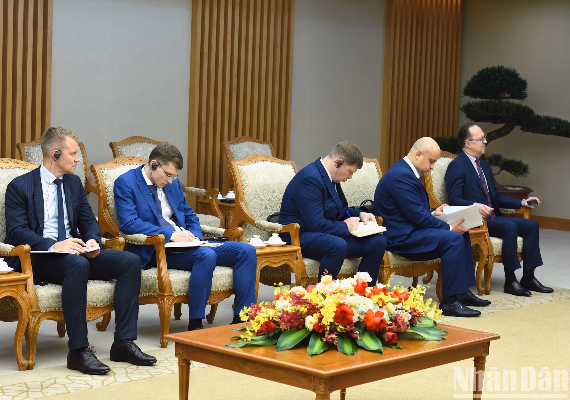 Delegados rusos en el evento.