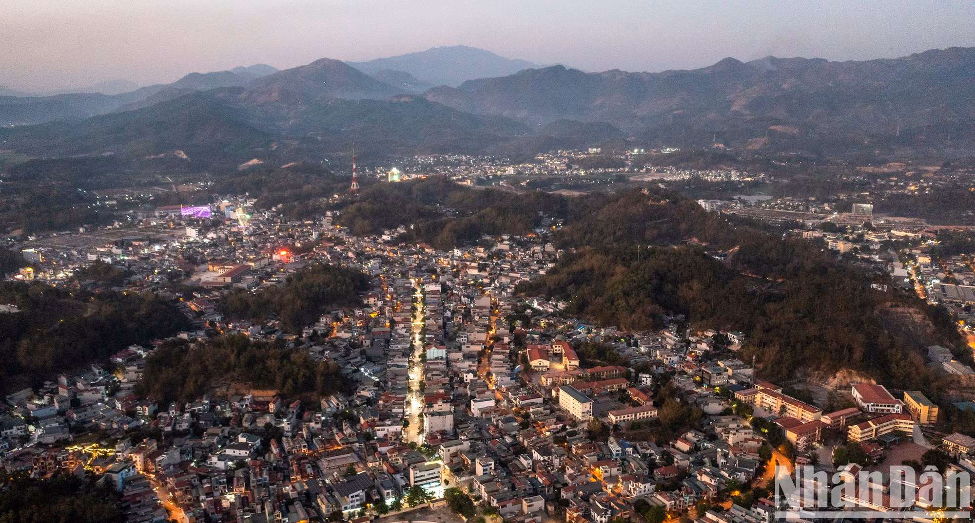 El valle de Dien Bien desde lo alto.