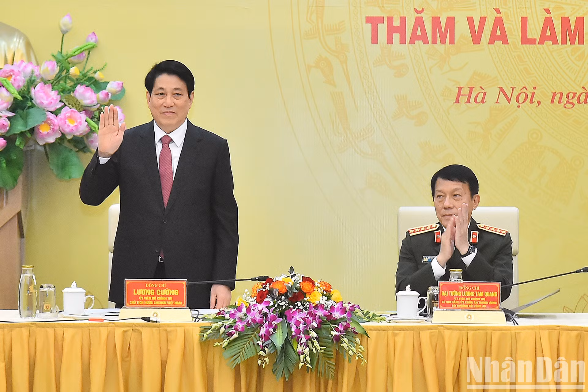 El presidente de Vietnam, Luong Cuong, en la cita.