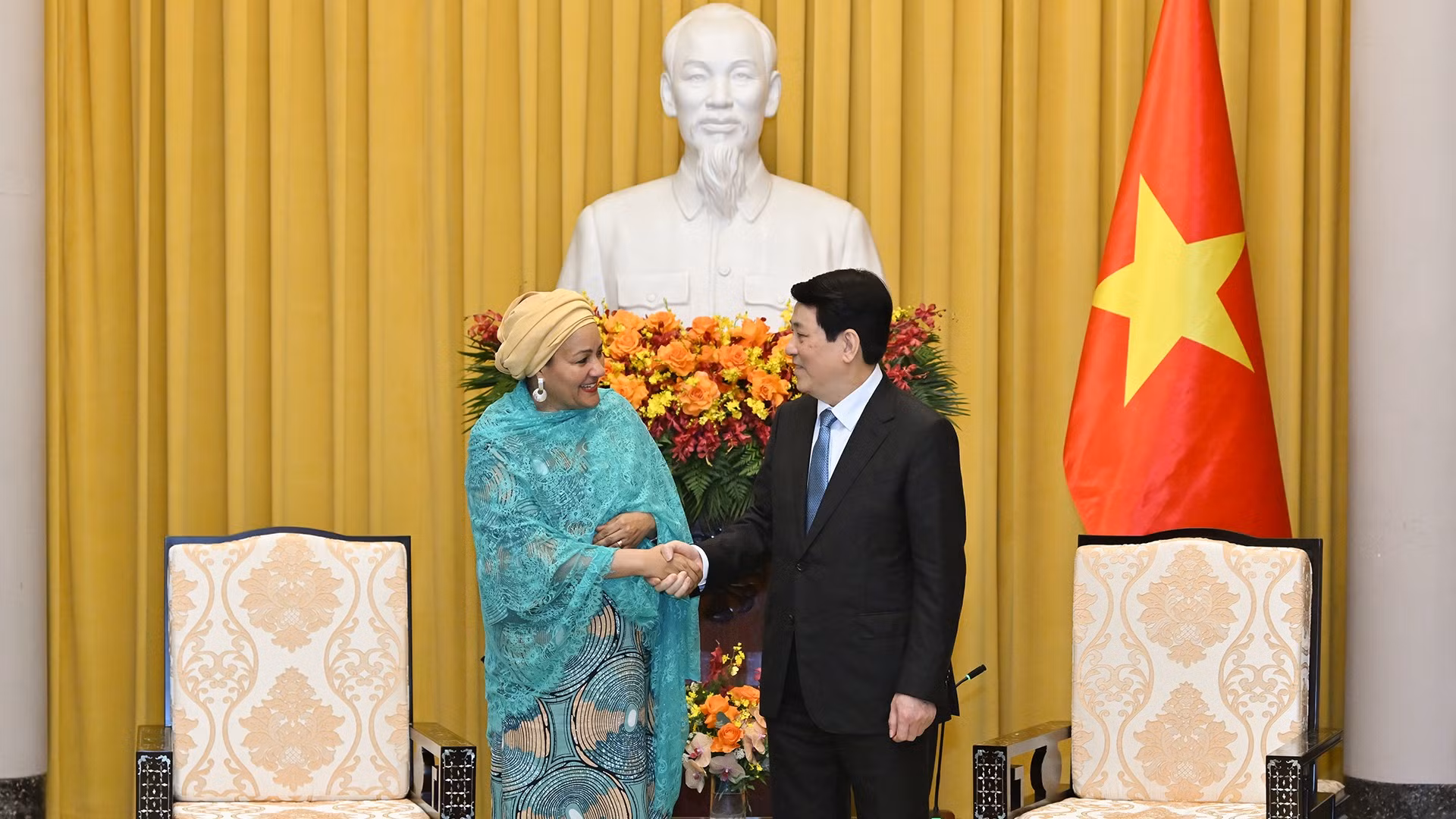 [Foto] Presidente de Vietnam recibe a vicesecretaria general de la ONU