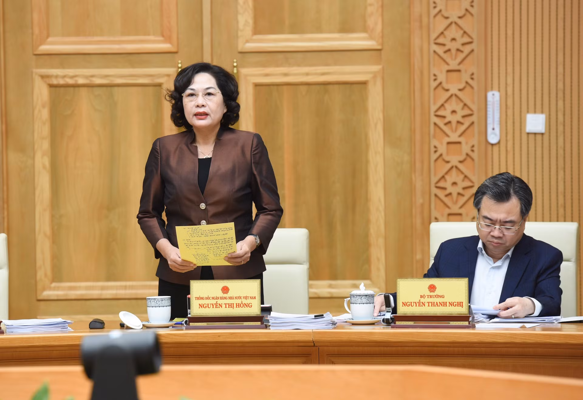 La gobernadora del Banco Estatal de Vietnam, Nguyen Thi Hong.