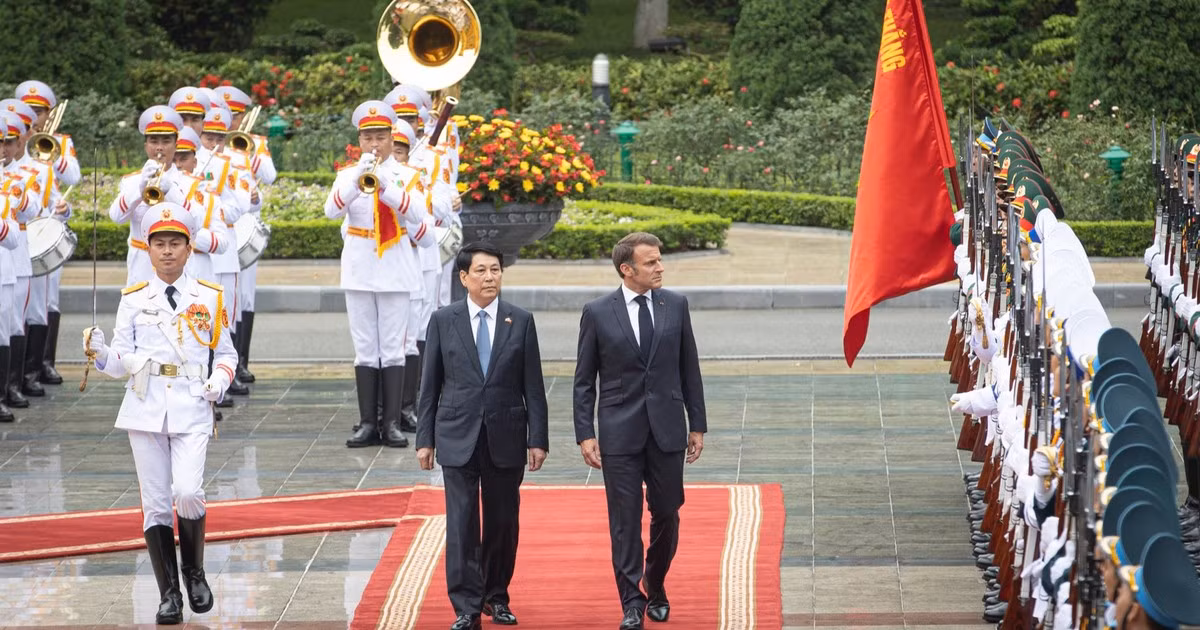 [Foto] Presidente de Vietnam preside ceremonia de bienvenida a su homólogo francés