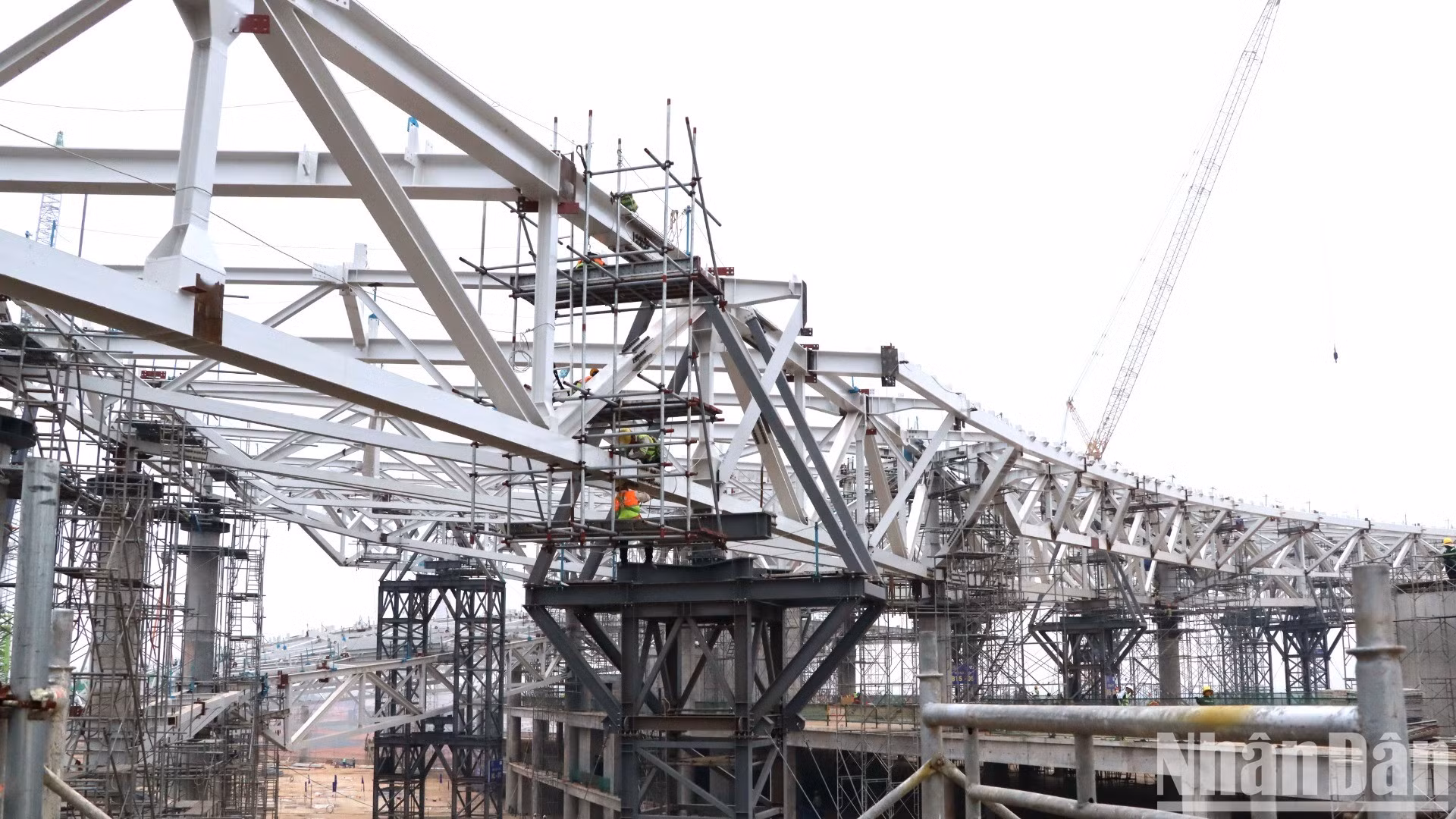 La construcción de un terminal en el aeropuerto de Long Thanh.