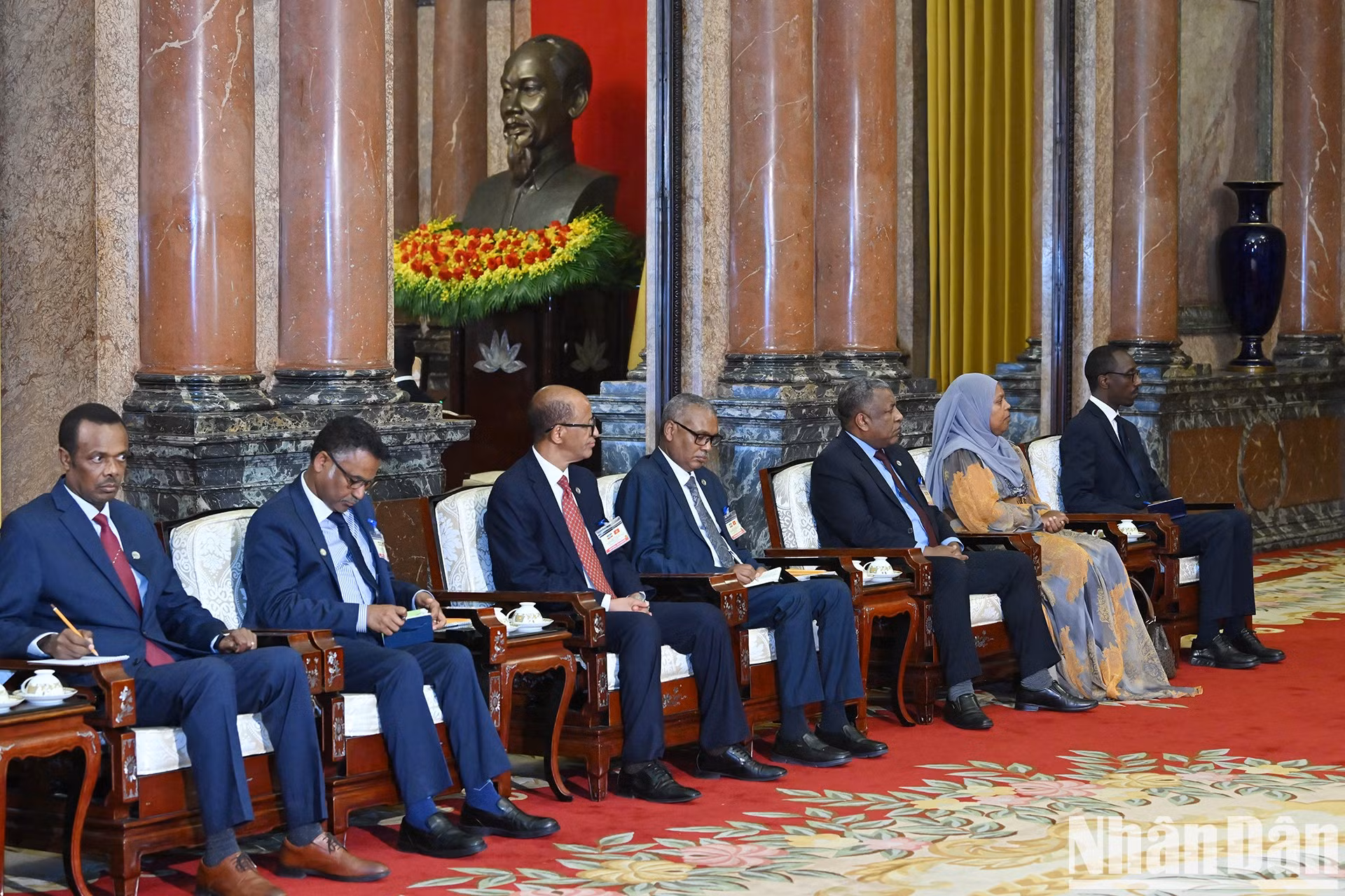Delegados etíopes acuden al encuentro.