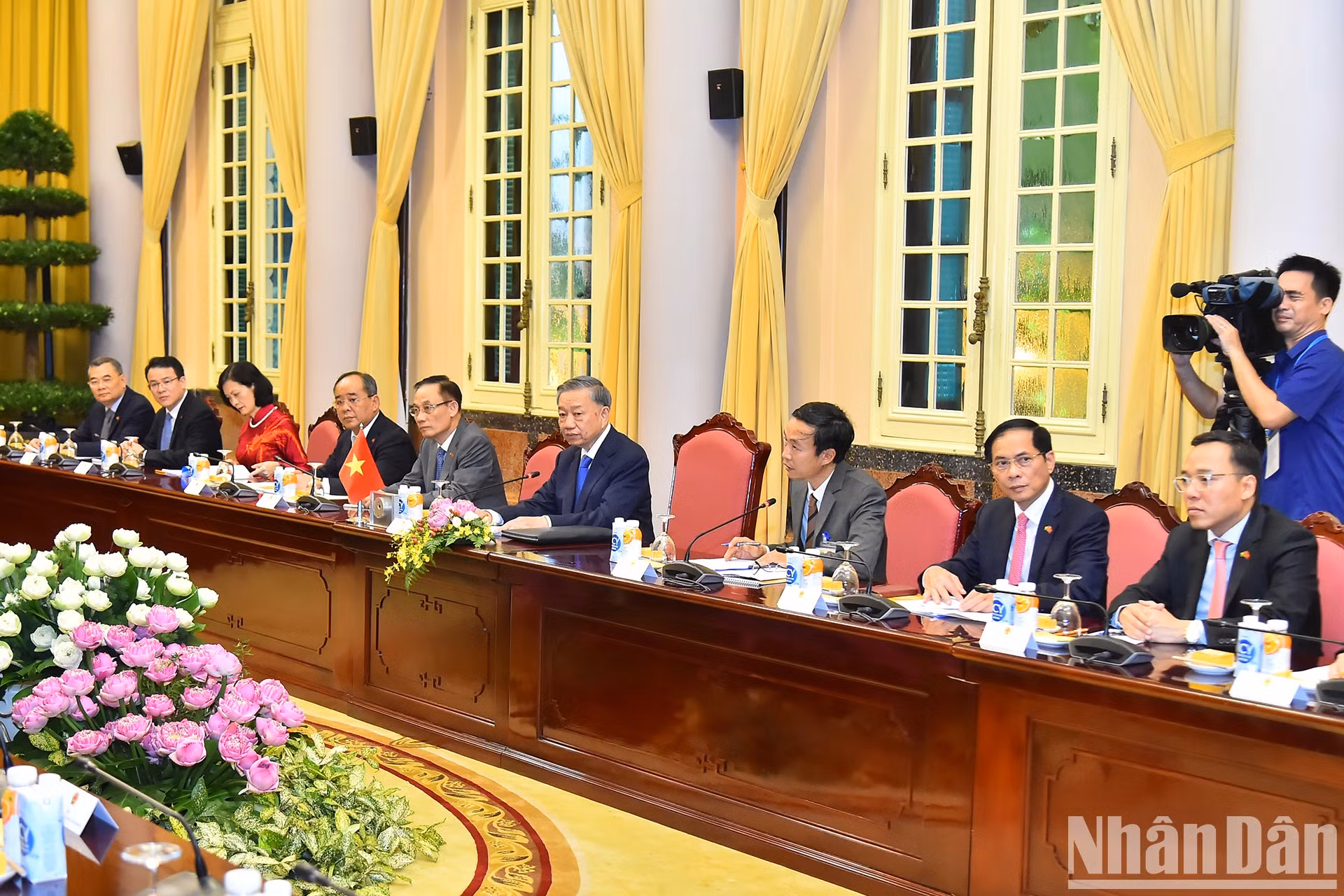Los delegados vietnamitas.