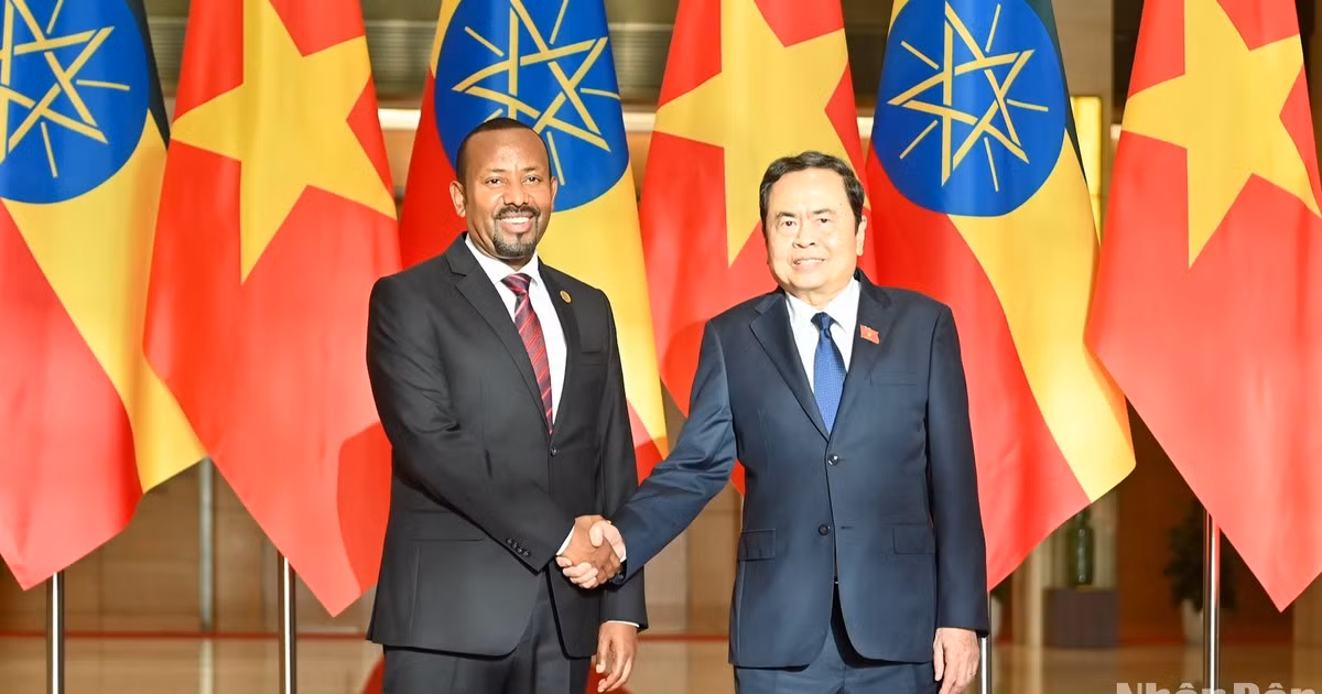 [Foto] Máximo legislador de Vietnam recibe al premier de Etiopía