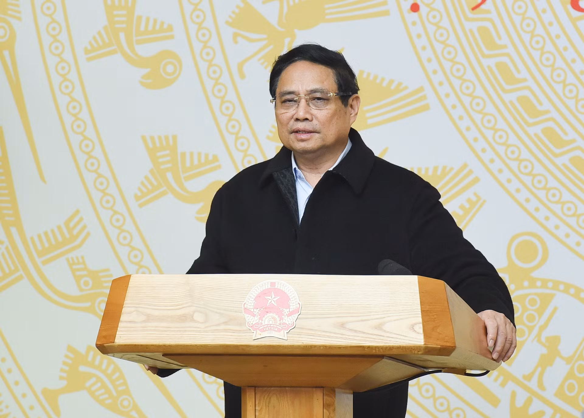 El premier vietnamita, Pham Minh Chinh, habla en el evento. El premier vietnamita, Pham Minh Chinh, habla en el evento.