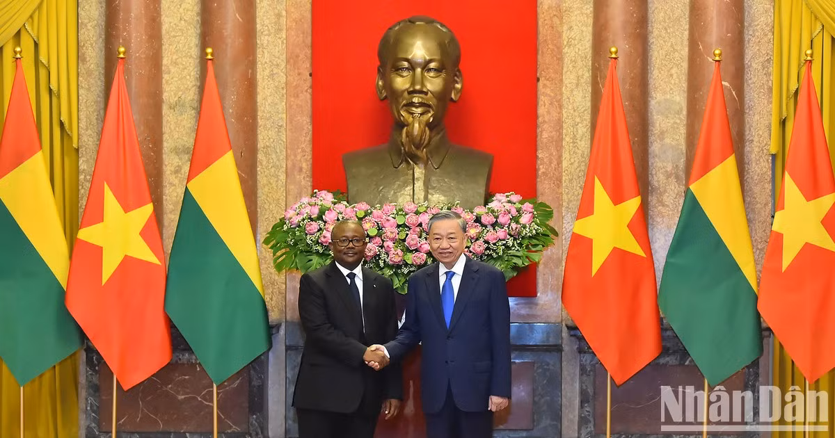 [Foto] Máximo dirigente de Vietnam sostiene encuentro con el presidente de Guinea-Bissau