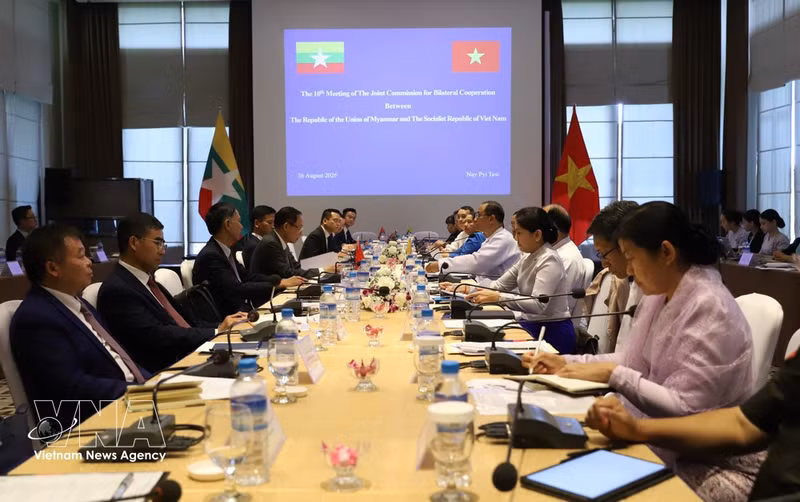 Vista de la décima Reunión del Comité Mixto de Cooperación Vietnam-Myanmar. (Foto: VNA)