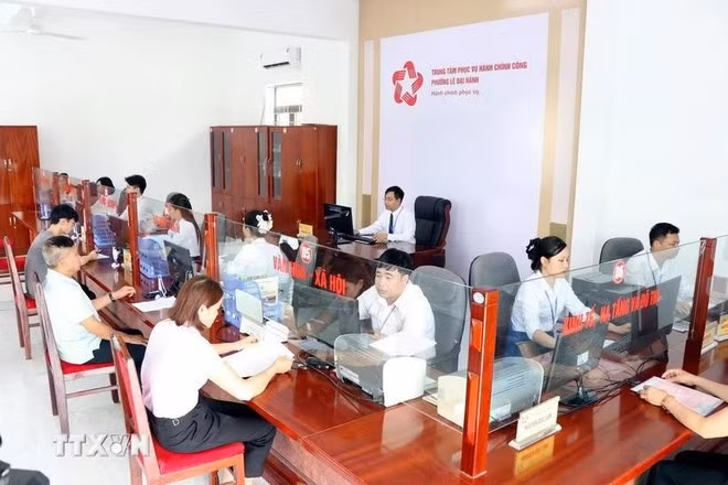Centro de servicios administrativos públicos del barrio de Le Dai Hanh, ciudad de Hai Duong. (Fotografía: VNA)