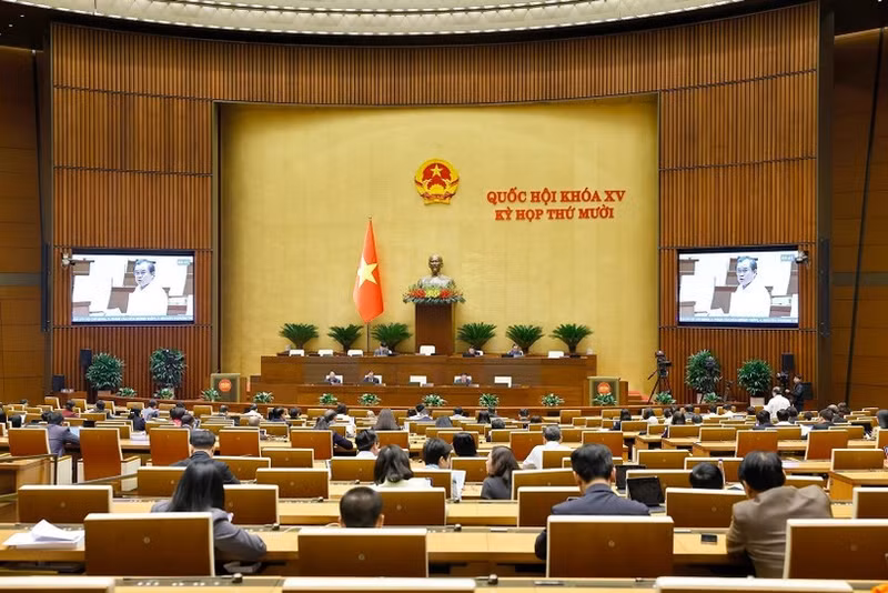 Una sesión de la Asamblea Nacional de Vietnam. (Foto: VNA)