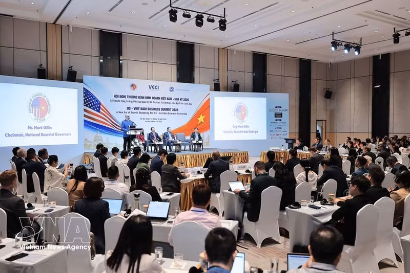 Vista de la novena Cumbre Empresarial Vietnam-Estados Unidos. (Foto: VNA)