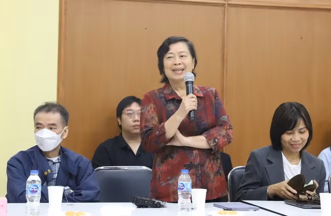 Nguyen Thi Kim Oanh, del Instituto Asiático de Tecnología, habla en el evento. (Foto: VNA)