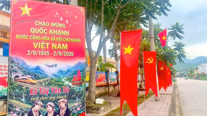 La atmósfera festiva en la comuna montañosa de Yen Tu.
