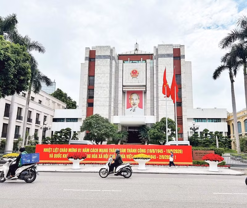 Fachada de una agencia estatal.