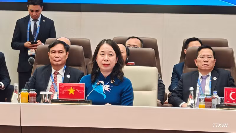 La vicepresidenta de Vietnam, Vo Thi Anh Xuan, en la Cumbre ampliada de la Organización de Cooperación de Shanghái (OCS plus) 2026. (Foto: VNA)