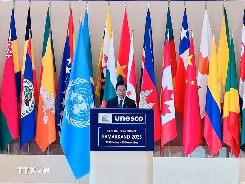 El viceministro de Relaciones Exteriores de Vietnam Ngo Le Van en el 43º período de sesiones de la Conferencia General de la Unesco. (Foto: VNA)