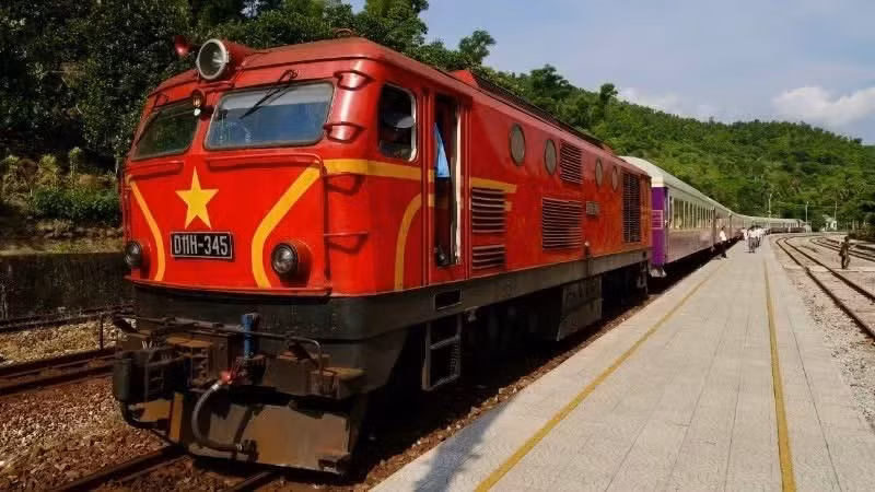 El tren “Conexión del patrimonio del Centro”. (Foto: Nhan Dan)