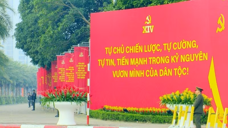 El XIV Congreso Nacional del Partido Comunista de Vietnam se celebra en Hanói del 19 al 25 de enero de 2026. (Foto: VNA)