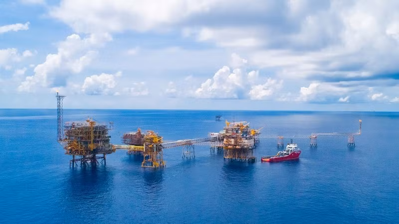 Actividades de exploración de petróleo y gas en el yacimiento de Bach Ho a cargo de la empresa conjunta Vietsovpetro. (Foto de ilustración: VNA)