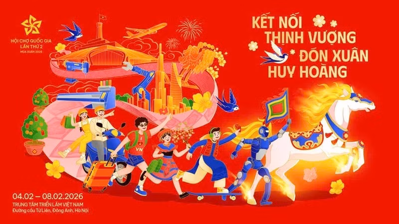 La Feria de Primavera 2026 se celebrará entre el 2 y el 13 de febrero en el Centro de Exposiciones de Vietnam, en Hanói. (Foto: VNA)