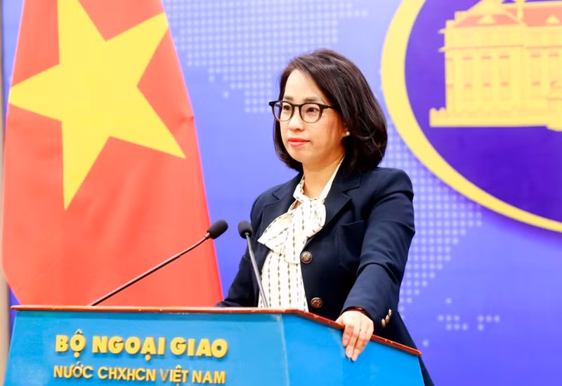 La portavoz del Ministerio de Relaciones Exteriores de Vietnam, Pham Thu Hang. (Foto: VNA)