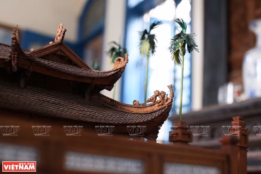 Dragones detallados en el techo del templo comunal. (Fuente: VNA)