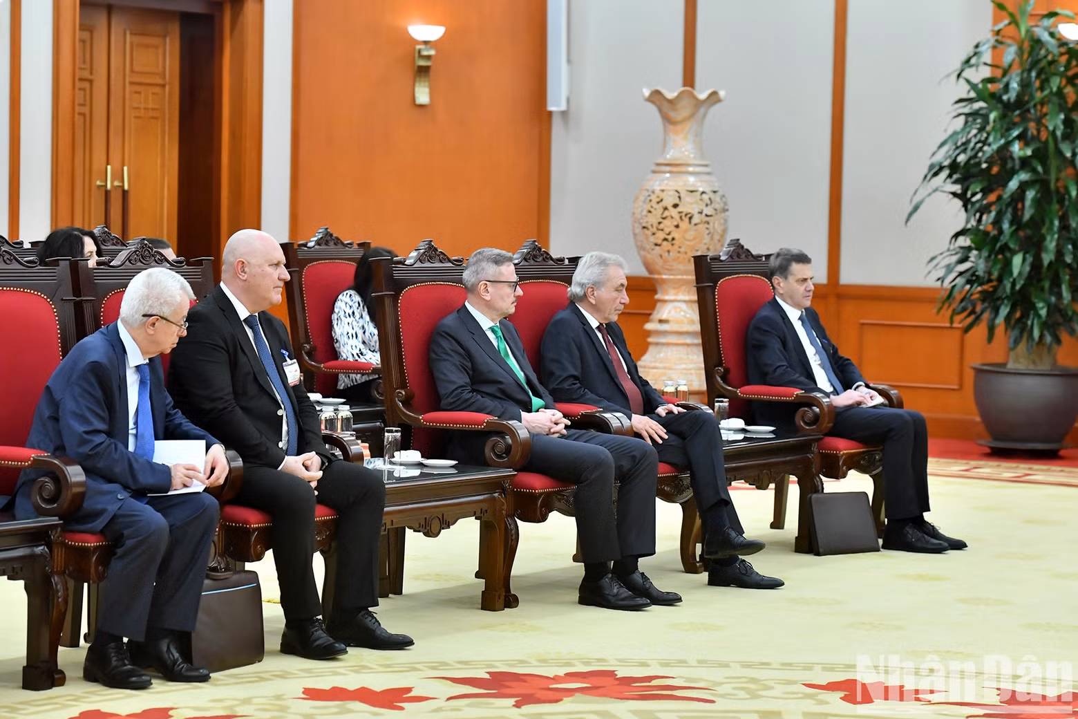 Delegados búlgaros al encuentro.
