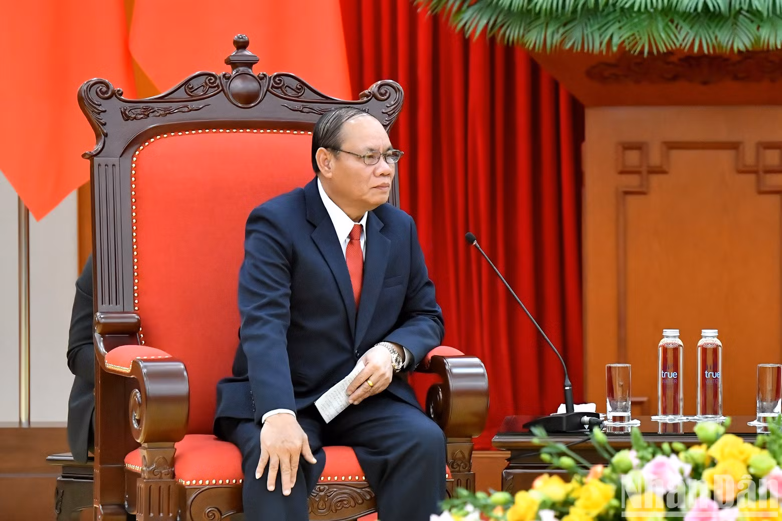 El general Vilay Lakhamphong, vicepremier y ministro de Seguridad Pública de Laos, habla en la cita. El general Vilay Lakhamphong, vicepremier y ministro de Seguridad Pública de Laos, habla en la cita.