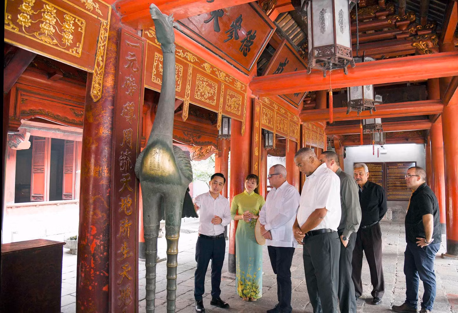 El Templo de la Literatura, un patrimonio arquitectónico único y uno de los emblemas de Hanói. (Fotografía: quochoi.vn)