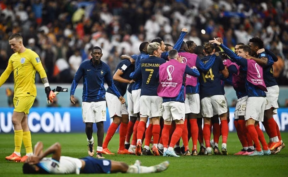 Francia celebra el triunfo frente a Inglaterra en los cuartos de final. (Fotografía: Reuters) Francia celebra el triunfo frente a Inglaterra en los cuartos de final. (Fotografía: Reuters)