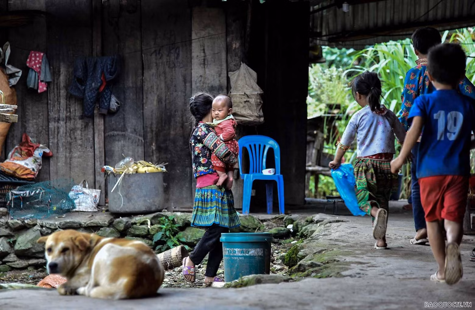 Vida apacible en el pueblito de Giang Ly Cha. (Fotografía: baoquocte.vn) Vida apacible en el pueblito de Giang Ly Cha. (Fotografía: baoquocte.vn)