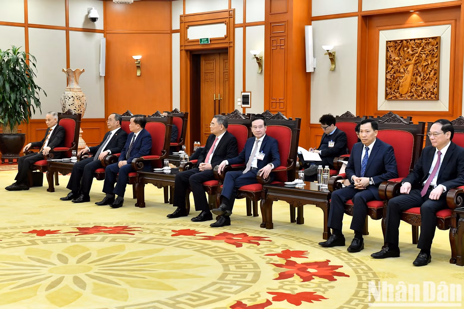 Delegados vietnamitas a la cita.