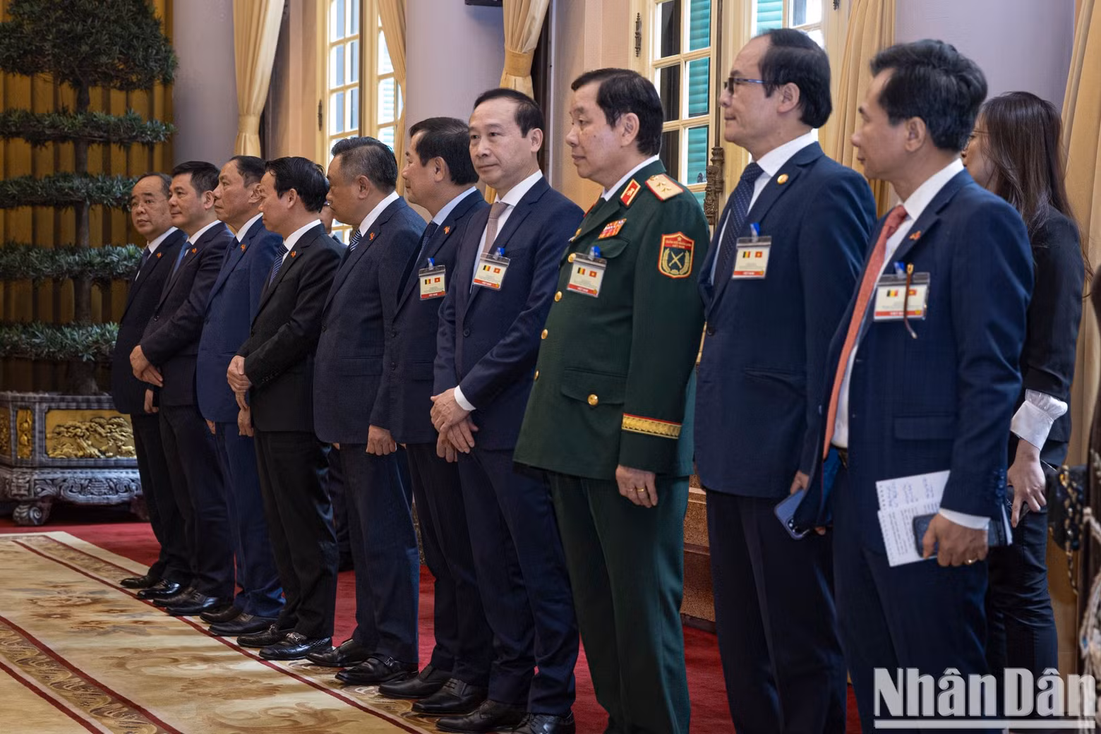 Delegados a la ceremonia de firma de documentos de cooperación entre Vietnam y Bélgica.