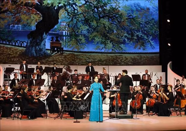 Un programa artística en el Teatro Ho Guom. (Foto: VNA)