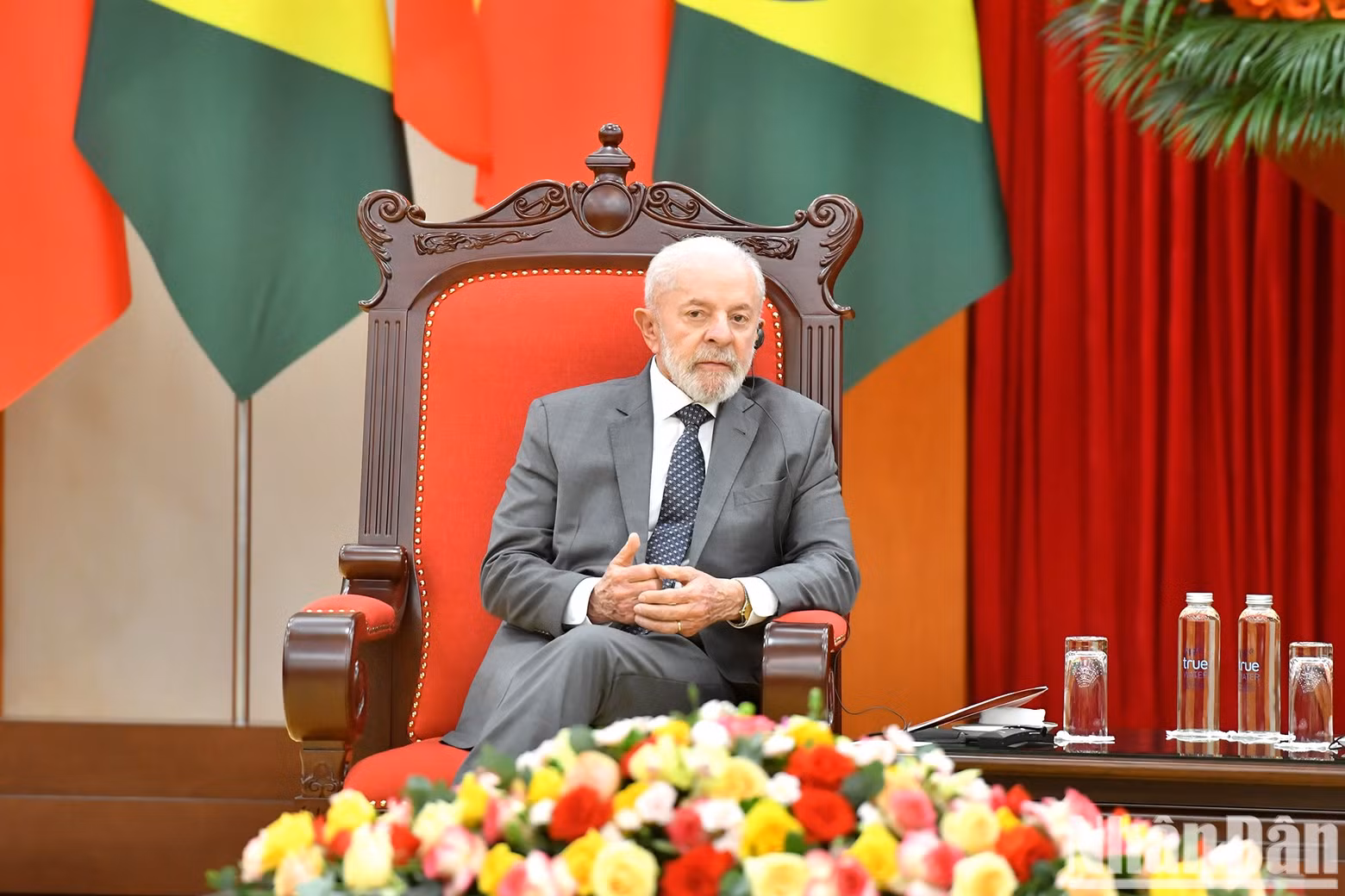 El presidente de Brasil, Luiz Inácio Lula da Silva, en el encuentro.