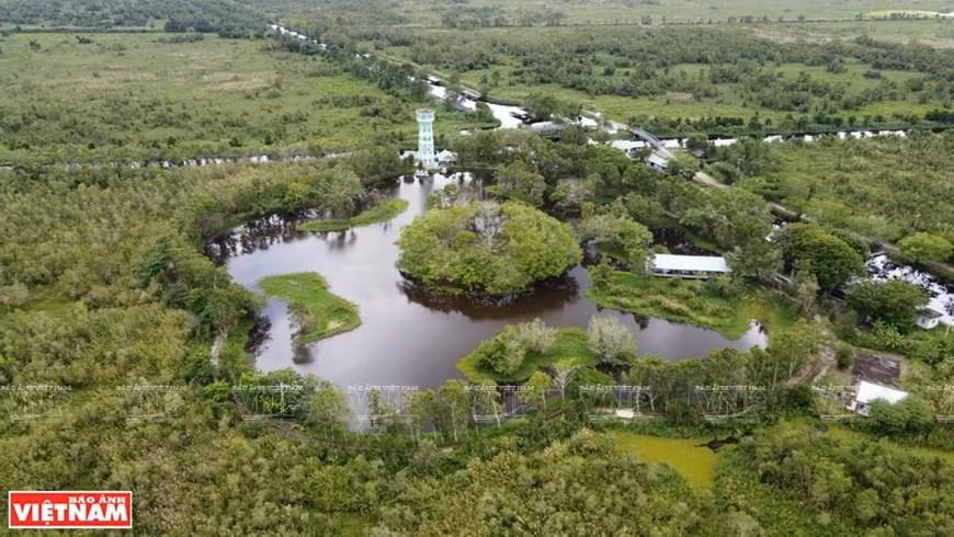 El lago Hoa Mai es un lugar inevitable cuando se visita el Parque Nacional U Minh Thuong. (Fotografía: VNA)