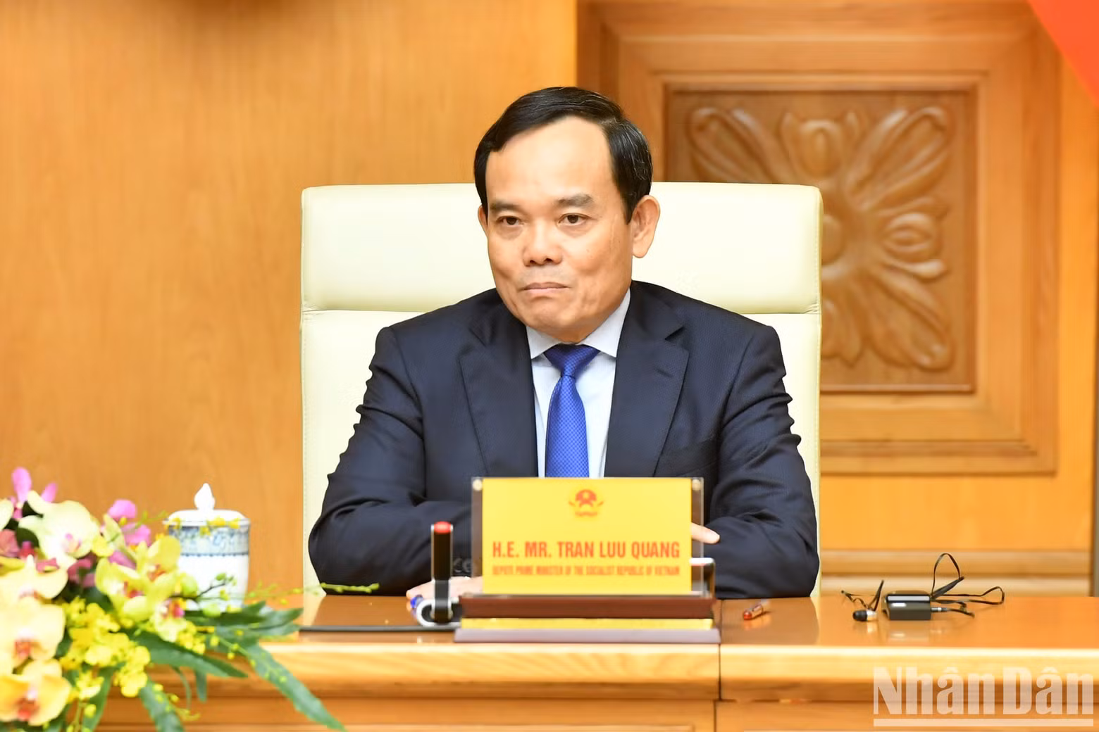 Luu Quang habla en el evento.